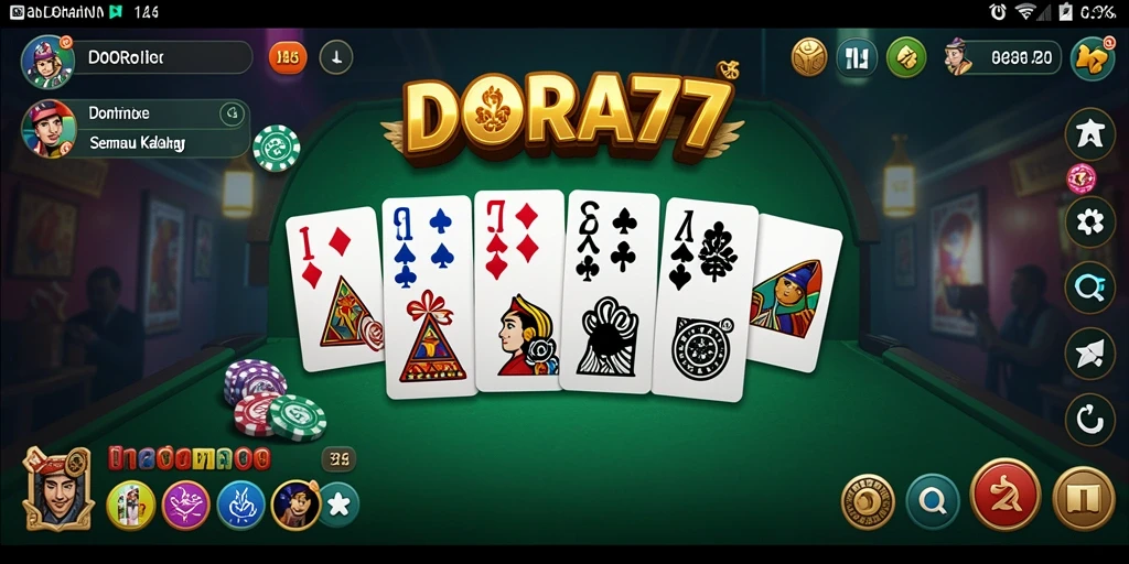 Tampilan gameplay DORA77 yang seru dan interaktif.