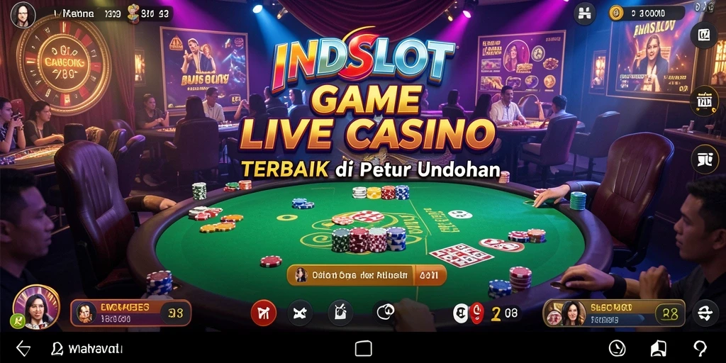Screenshot gameplay Live Casino INDSLOT yang penuh aksi dan interaksi.