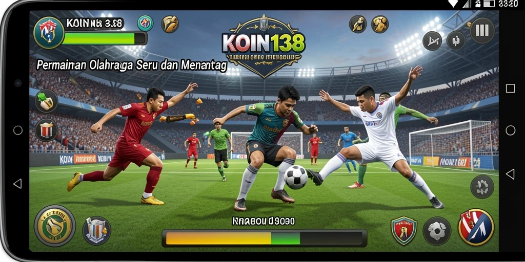 Tampilan gameplay seru dalam KOIN138 dengan berbagai mode olahraga.