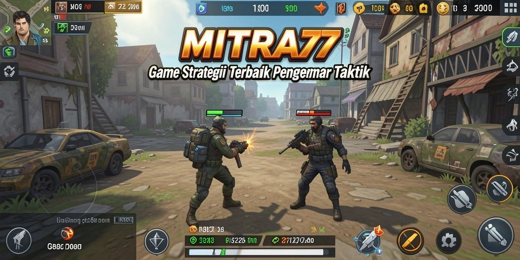 Screenshot gameplay MITRA77 menunjukkan aksi strategi yang mendebarkan.