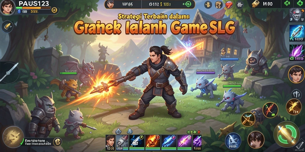 Tangkapan layar gameplay PAUS123 menunjukkan pertempuran strategis yang menegangkan.