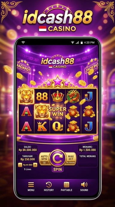 Tampilan utama aplikasi idcash88 yang user-friendly dan ringan.